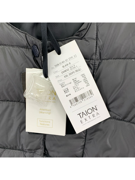ジャケット TAION EXTRA クルーネックインナーダウンセット 黒 (M)