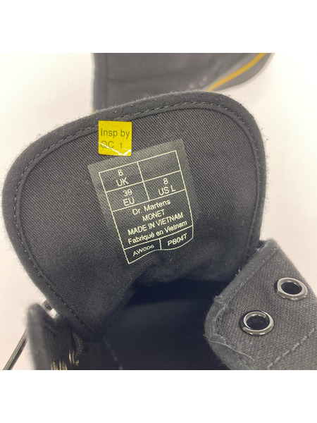 Dr.Martens スニーカー 8ホール キャンバス ハイカット 黒 (EU39)