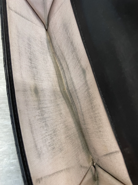 CHANEL マイクロマトラッセ Wホックロングウォレット ブラック×ピンク