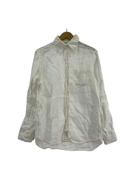 INDIVIDUALIZED SHIRTS 長袖シャツ リネンシャツ 白