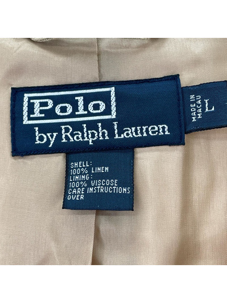 POLO RALPH LAUREN テーラードジャケット・ブレザー ベージュ リネン