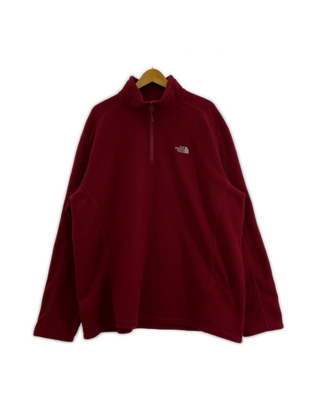 THE NORTH FACE スウェット・トレーナー ハーフジップ 赤 (XXL)