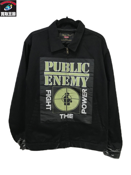 Supreme×UNDERCOVER 1SS Public Enemy Work Jacket M/シュプリーム×アンダーカバー/黒/ジャケット[値下]