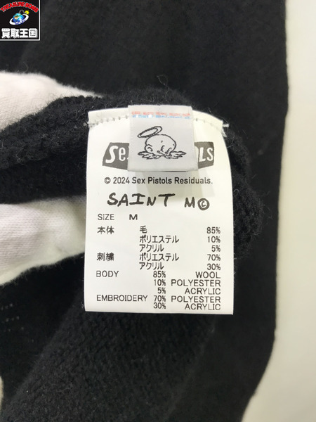 SAINT MICHAEL ニット・セーター 24AW SP_CREW KNT/I AM A/BLACK (M)