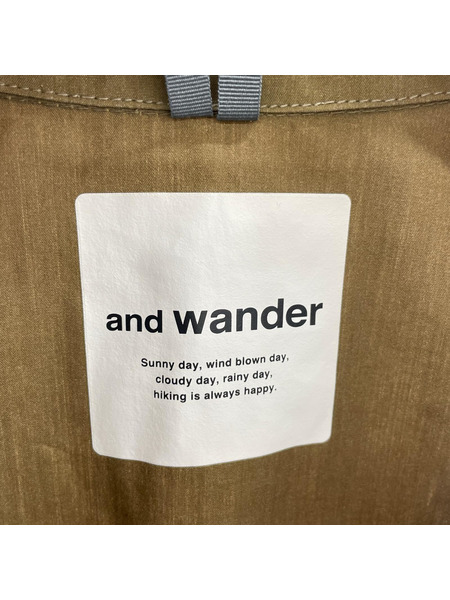 and wander 長袖シャツ Kevlar jacket カーキ (2)