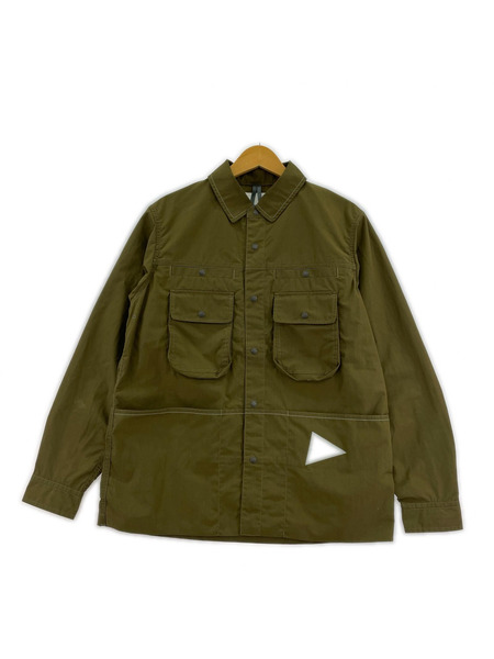 and wander 長袖シャツ Kevlar jacket カーキ (2)