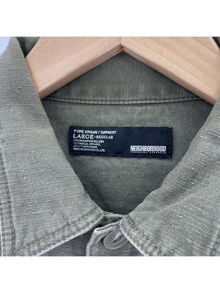 NEIGHBORHOOD バック刺繍ミリタリーシャツジャケット L-R SPNH-SH-02