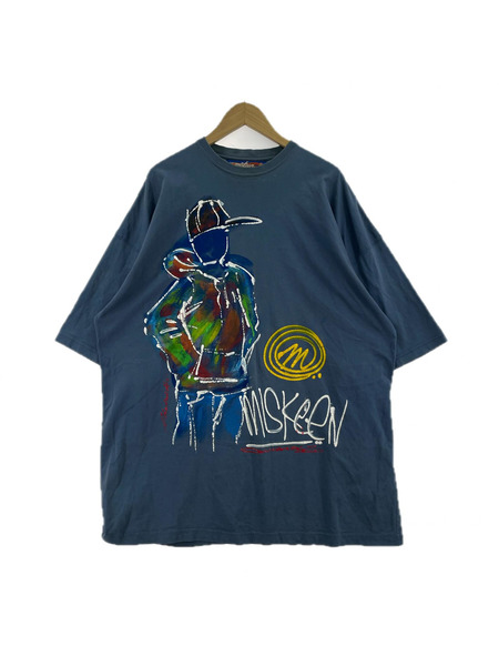 OLD・VINTAGE 半袖Tシャツ・カットソー MISKEEN ハンドペイントTee ブルー