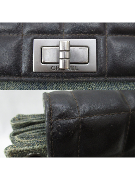 CHANEL チョコバー デニム チェーンショルダーバッグ