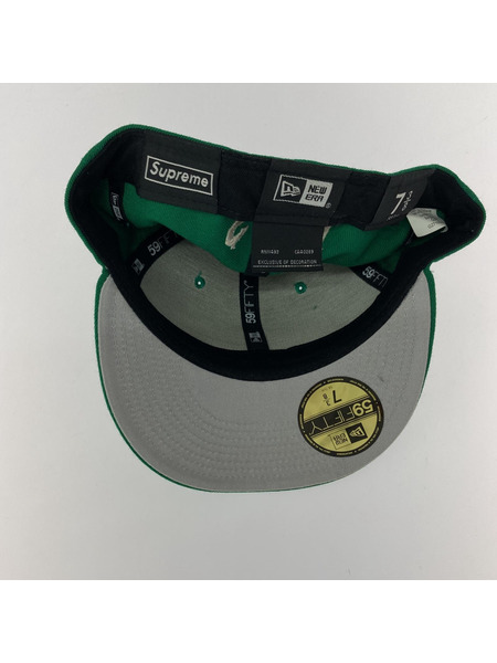 Supreme キャップ ×NEW ERA Sim Metallic Box Logo Cap GRN