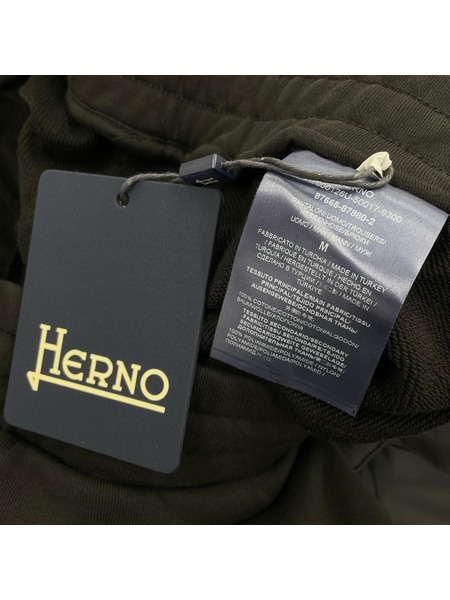 HERNO ナイロンスウェットパンツ M ブラック PT000126U 50017 9300