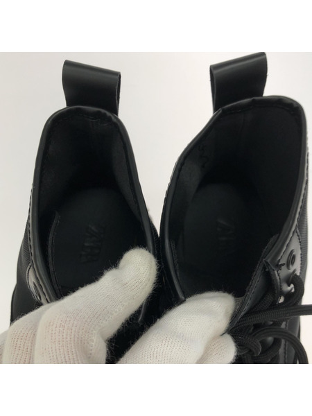 ZARA レースアップレザーブーツ vibramソール 黒 27.5cm[値下