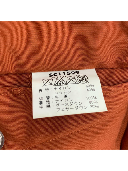 SUGAR CANE ジャケット レザーヨークダウン オレンジ