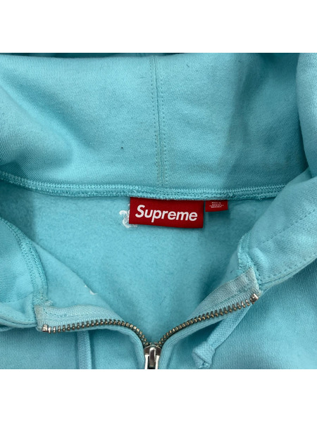 Supreme 25AW Repeat Script Zip Up Hooded ジップフーディ L ブルー