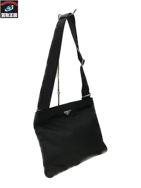 PRADA ショルダーバッグ ナイロン 黒 スクエア