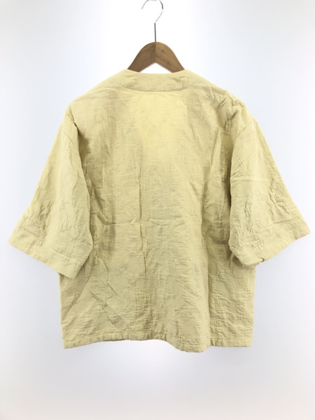 6 BEAUTY＆YOUTH UNITED ARROWS COTTON JACQUARD V NECK イエロー[値下]