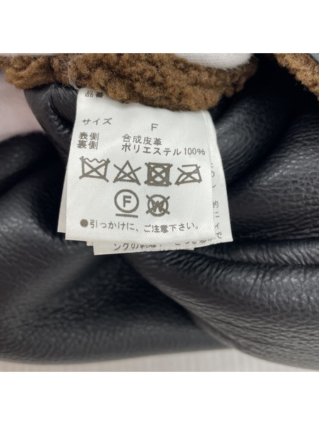 rose bud フェイクレザーボアジャケット（F）[値下]