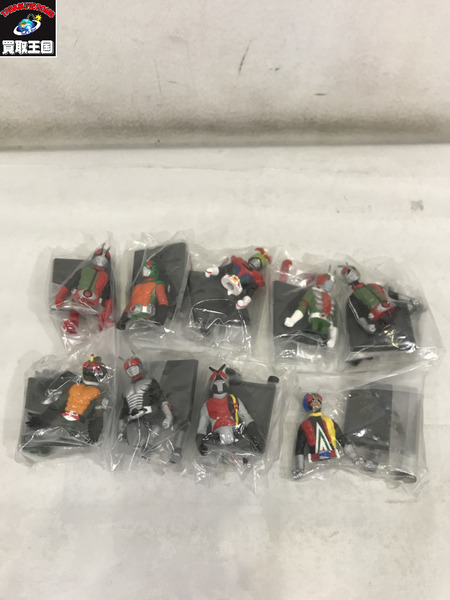 ミニフィギュア 仮面ライダーフィギュア HG 栄光の9人ライダー編 全種セット　経年劣化