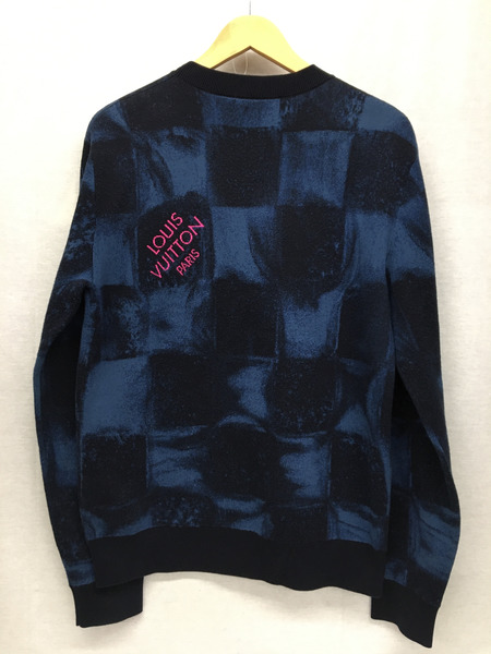 LOUIS VUITTON　メンズラグ衣料 ダミエソルト ジャガードクルーネックニット XS
