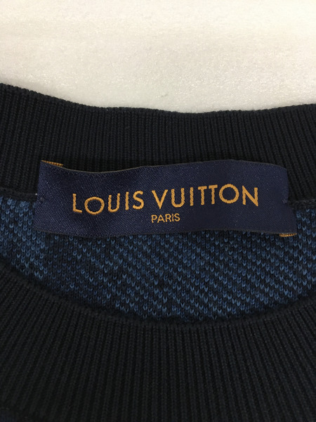 LOUIS VUITTON　メンズラグ衣料 ダミエソルト ジャガードクルーネックニット XS