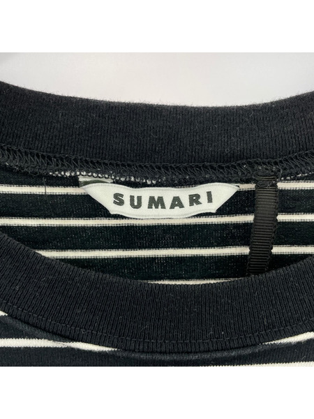 SUMARI HEMCODE LONG-SLEEVE T L/SボーダーTee 2 黒×白 S2302-10005