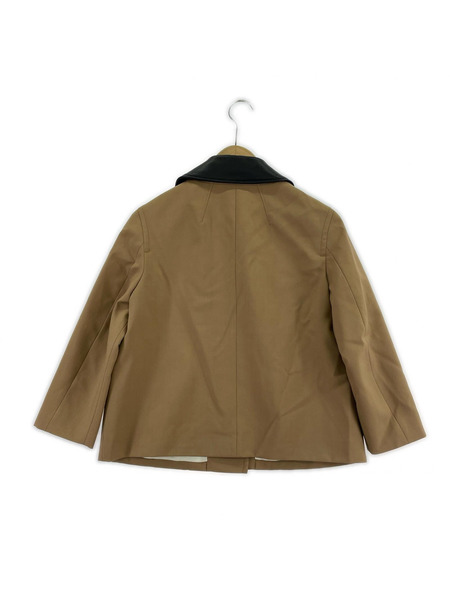 MARNI 襟レザーショートジャケット 38