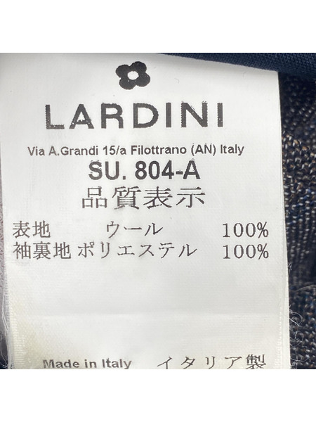 LARDINI ウール チェック セットアップ スーツ 44 グレー