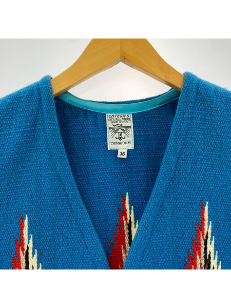 OLD・VINTAGE ジレ・ベスト ORTEGA'S チマヨベスト BLU 36