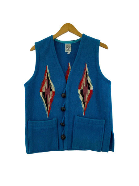 OLD・VINTAGE ジレ・ベスト ORTEGA'S チマヨベスト BLU 36