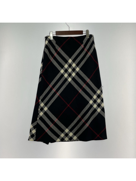 BURBERRY ロングスカート ノバチェック 黒 38[値下]
