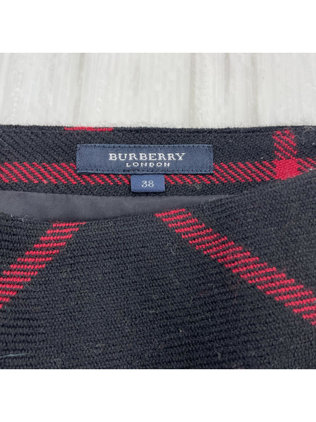 BURBERRY ロングスカート ノバチェック 黒 38[値下]