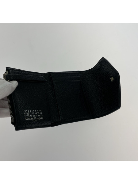 MAISON MARGIELA コンパクトウォレット エンベロープ カーフスキン 三ツ折リ ブラック