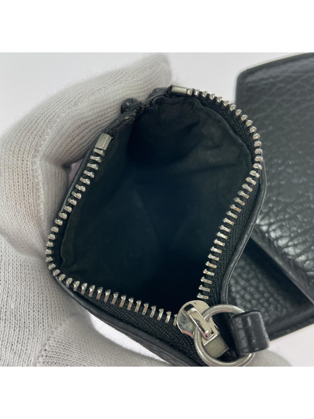 MAISON MARGIELA コンパクトウォレット エンベロープ カーフスキン 三ツ折リ ブラック