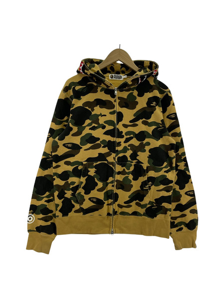 A BATHING APE パーカー(ジップアップ) シャーク 迷彩 ジップアップ パーカー (L)