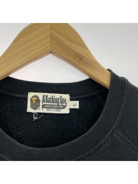 A BATHING APE スウェット・トレーナー シャーク スウェット 黒 L