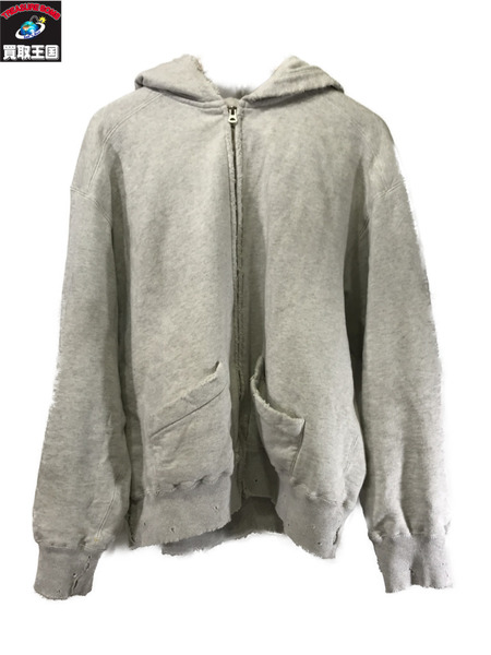 ANCELLM パーカー 25AW ZIP UP HOODIE(HEATHER WHITE) 1