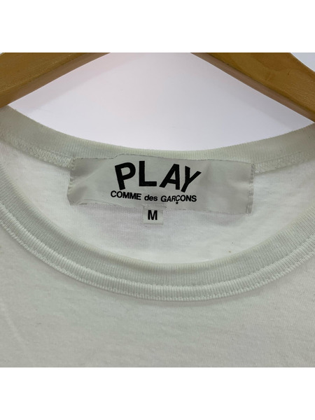 PLAY COMME des GARCONS 半袖Tシャツ・カットソー ハートワッペン S/Sカットソー 白 M