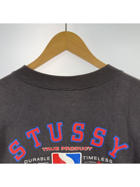 STUSSY 90s DURABLE TIMELESS プリントスウェット グレー (M)