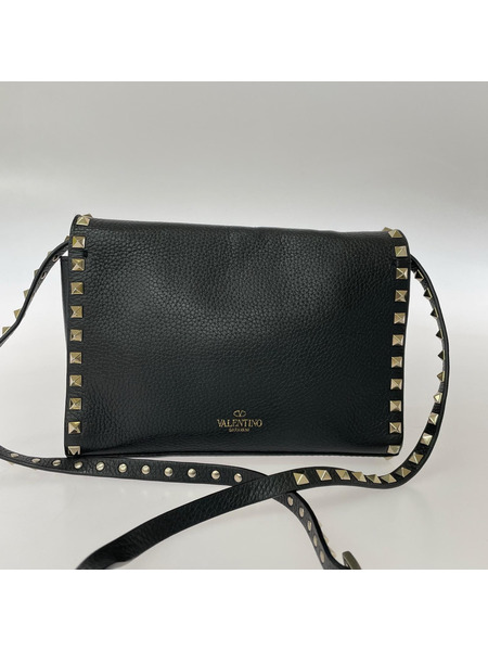 VALENTINO GARAVANI ショルダーバッグ ロックスタッズ ショルダーバッグ ブラック