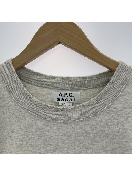Sacai×A.P.C. 21SS SIDE ZIP LOGO TEE サイドジップロゴ Sacai×A.P.C. 21SS SIDE ZIP LOGO TEE サイドジップロゴ