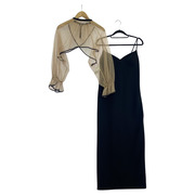 AMERI 長袖Tシャツ・カットソー MANY WAY AIRY VEIL DRESS M ブラック