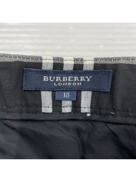 BURBERRY ヒザ丈スカート LONDON リネンチェックスカート