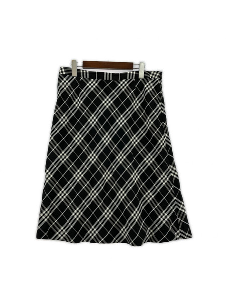 BURBERRY ヒザ丈スカート LONDON リネンチェックスカート