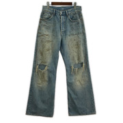 Acne Studios デニム・ジーンズ 2021F Penicillin ダメージワイドデニムパンツ