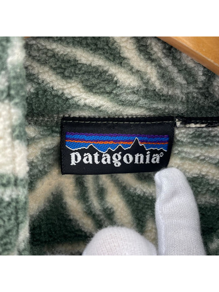 patagonia ジャケット フリース リーフ柄 緑