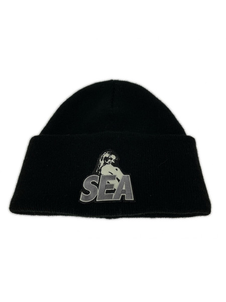 HYSTERIC GLAMOUR ニットキャップ × WIND AND SEA 黒｜商品番号
