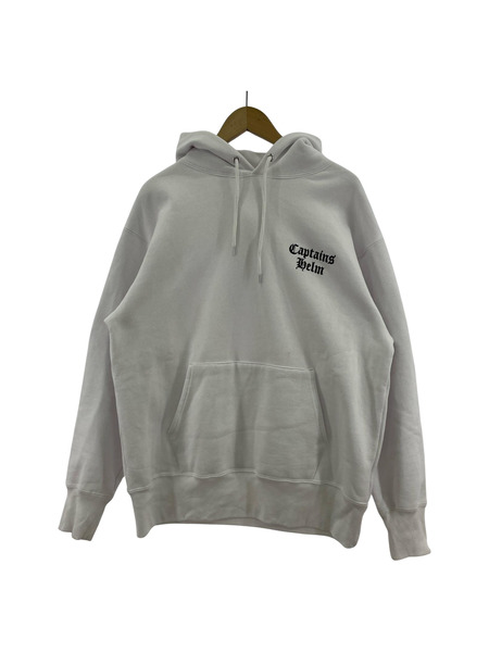 Captains Helm パーカー 胸ロゴ刺繍 POパーカー ホワイト[値下]