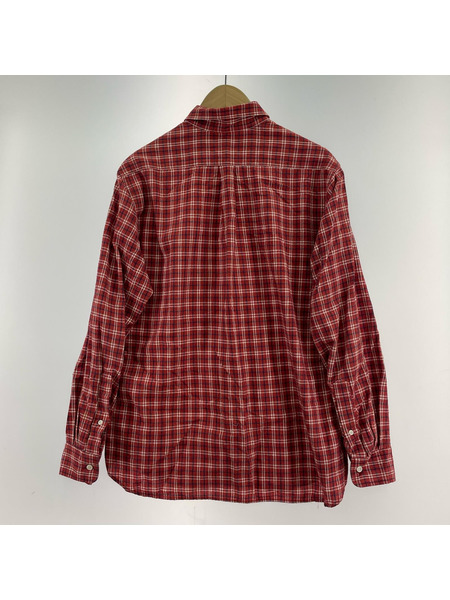 STANDARD CALIFORNIA 長袖シャツ シアサッカー チェック ボタンダウン シャツ レッド M