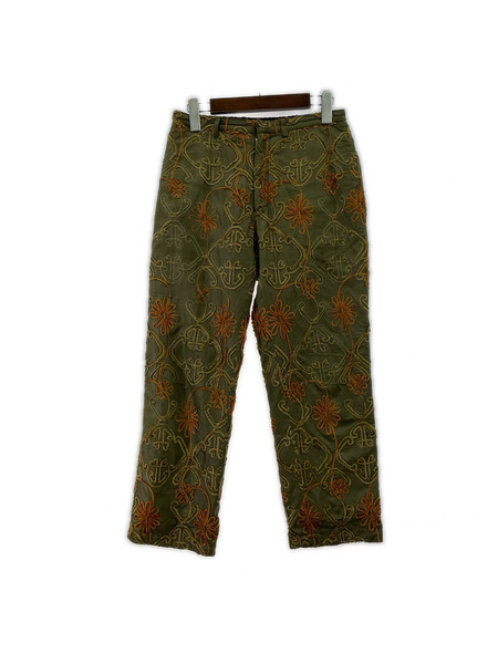 Y's パンツ 刺繍/総柄/カーキ系