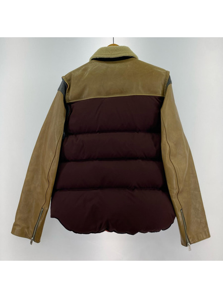 UNDERCOVERISM12AW LEATHER NYLON DOWN JACKET 2  PSYCHO COLOR